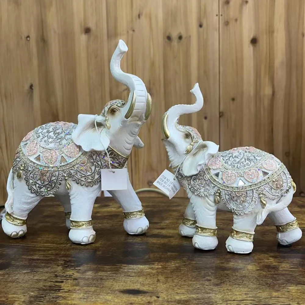 轻奢大象家居客厅玄关酒柜创意装饰桌面摆件