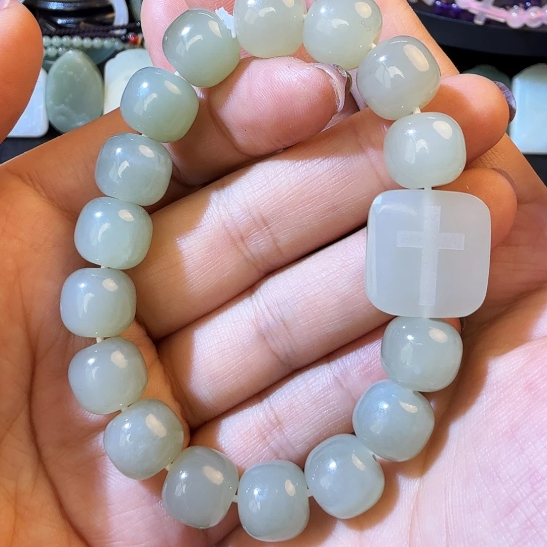 和田玉未镶嵌手链