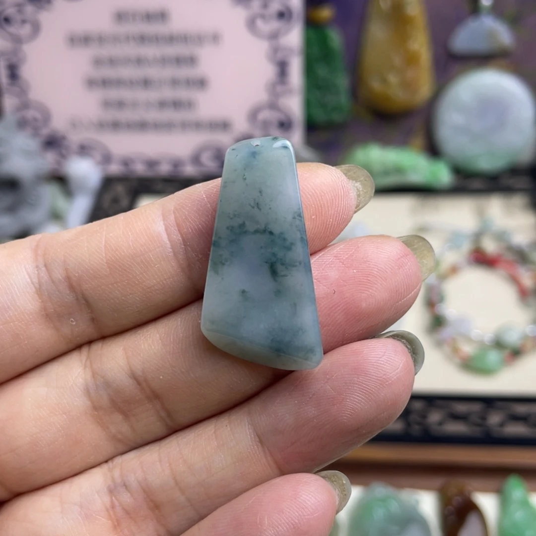 未镶嵌挂件翡翠飘花原石挂件
