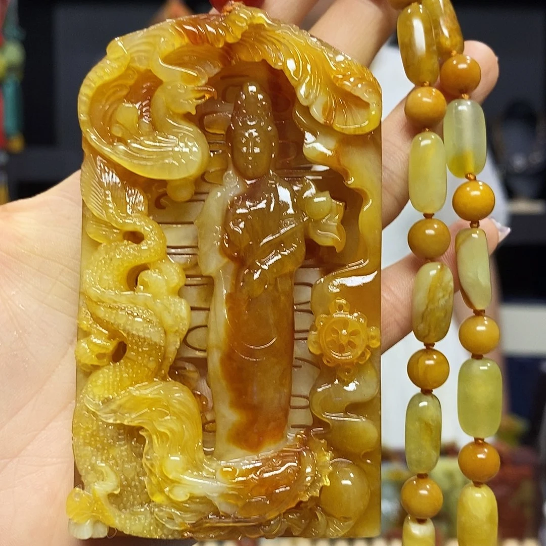 岫玉未镶嵌挂件吊坠