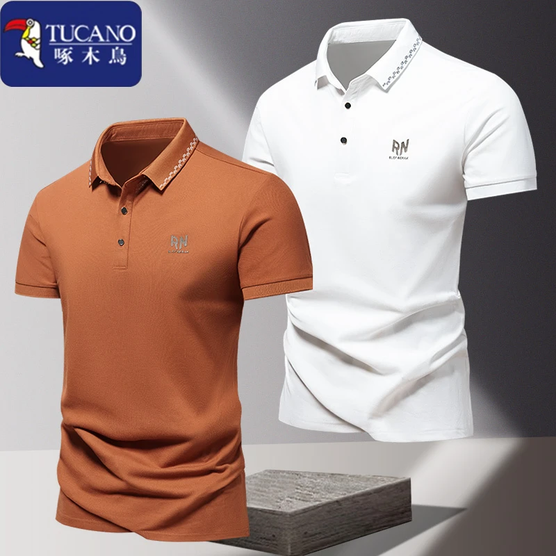 TUCANO/啄木鳥短袖t恤2025新款潮牌韩版Polo衫翻领男士商务上衣潮