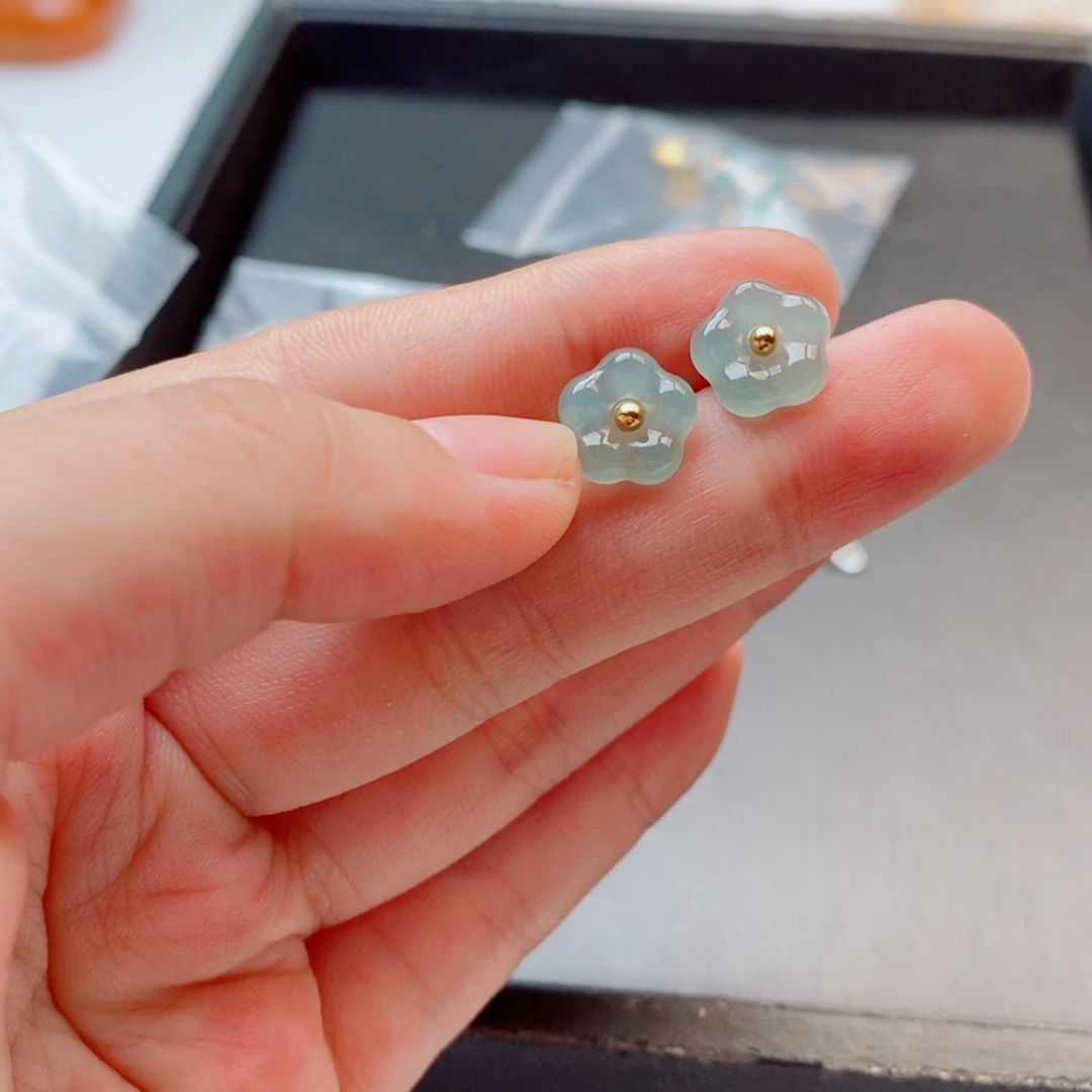 银S925镀金镶嵌手链翡翠配饰
