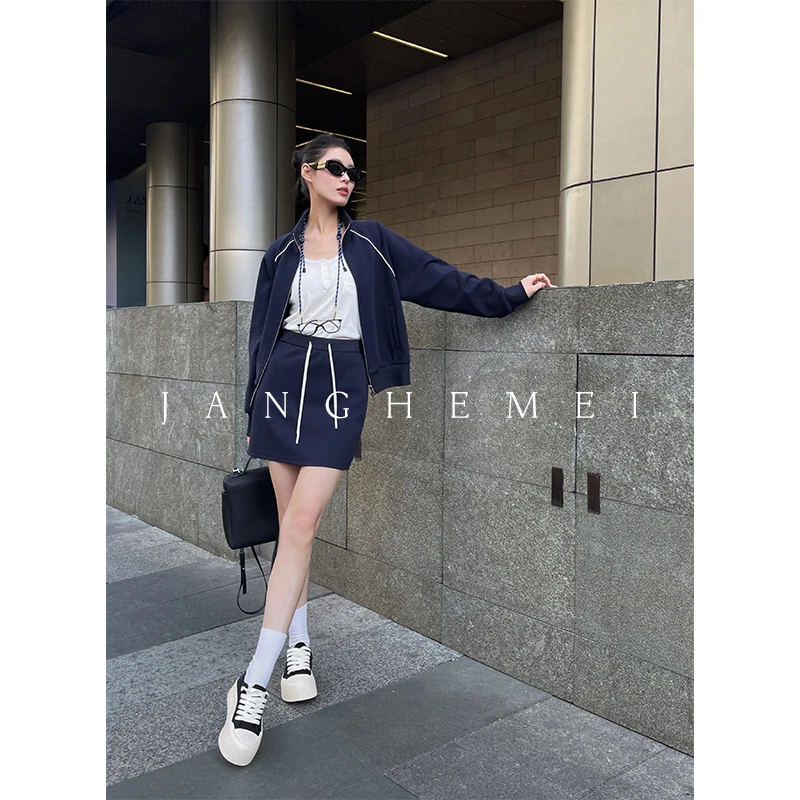 JANGHEMEI【吸氧运动套装】莱赛尔卫衣+半身裙两件套 S30133M51