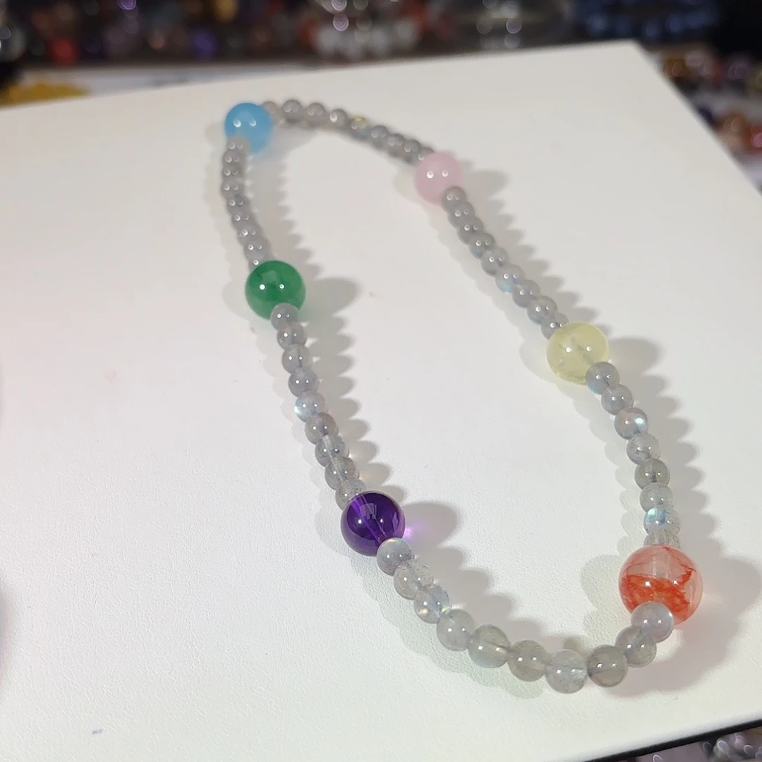 拉长石手链未镶嵌两圈手链