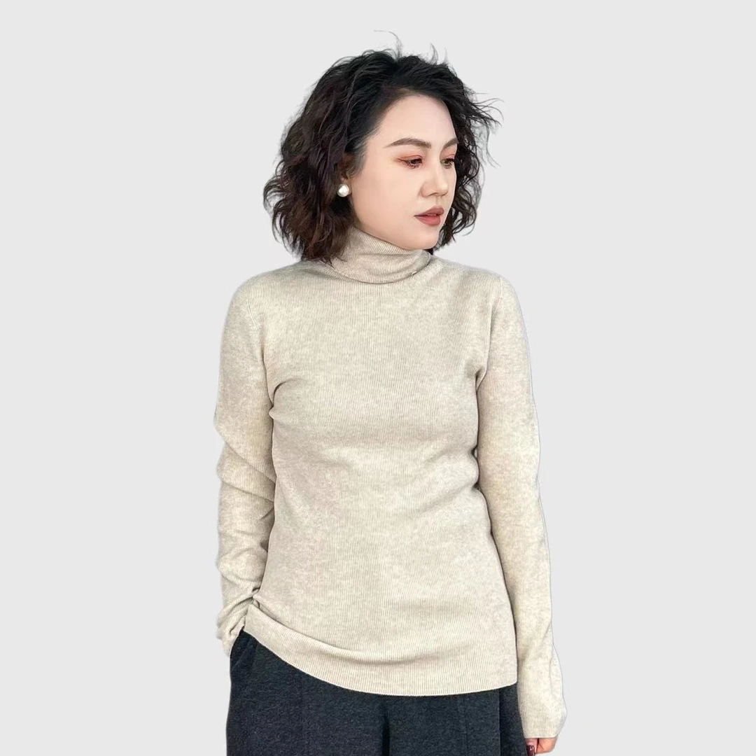 【1085】堆堆领打底~亲肤羊绒无缝一体人手必备的高领打底衫毛衣