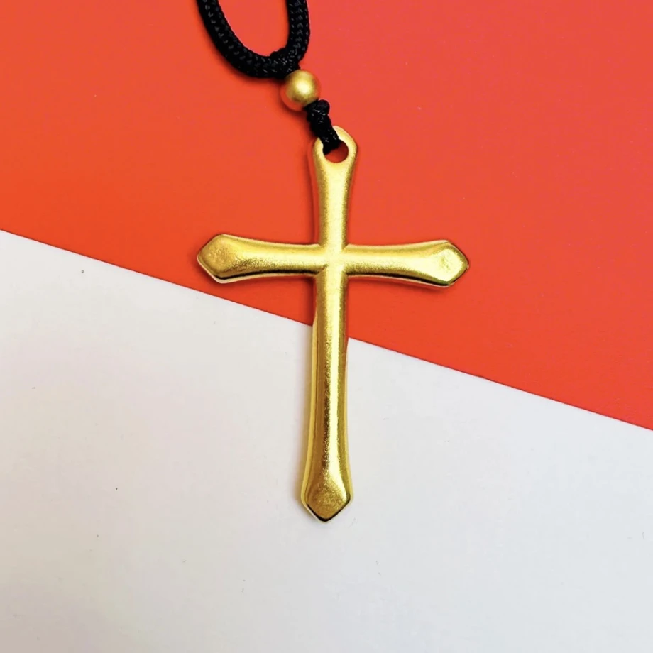 合金吊坠 时尚精美个性百搭十字架情侣素款简约光面经典项坠情侣i