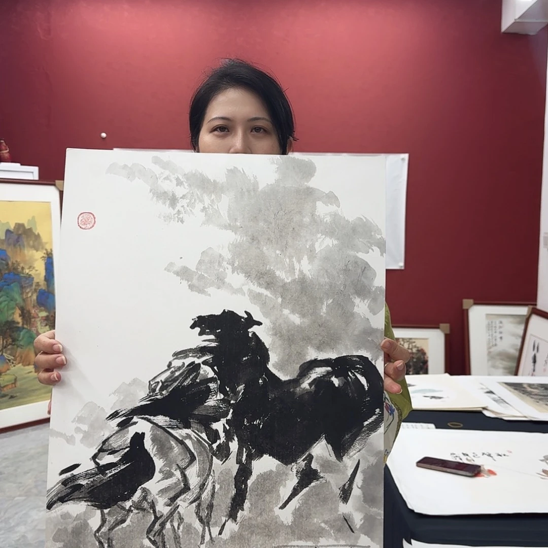 国画国画作品欣赏四尺三开