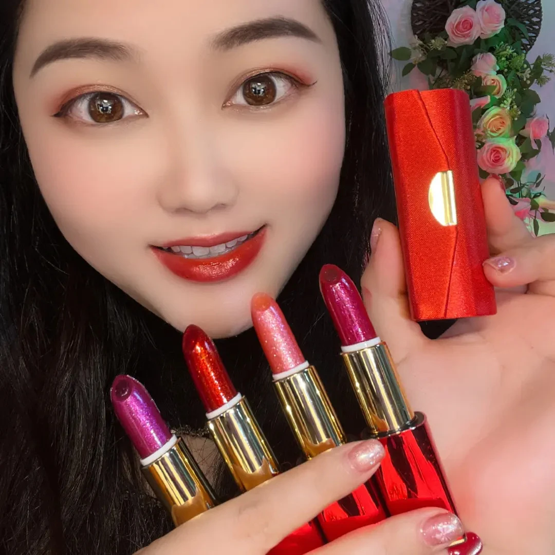 血凤凰包包夹心口红不掉色温感防水补水显白温感不沾杯滋润持久