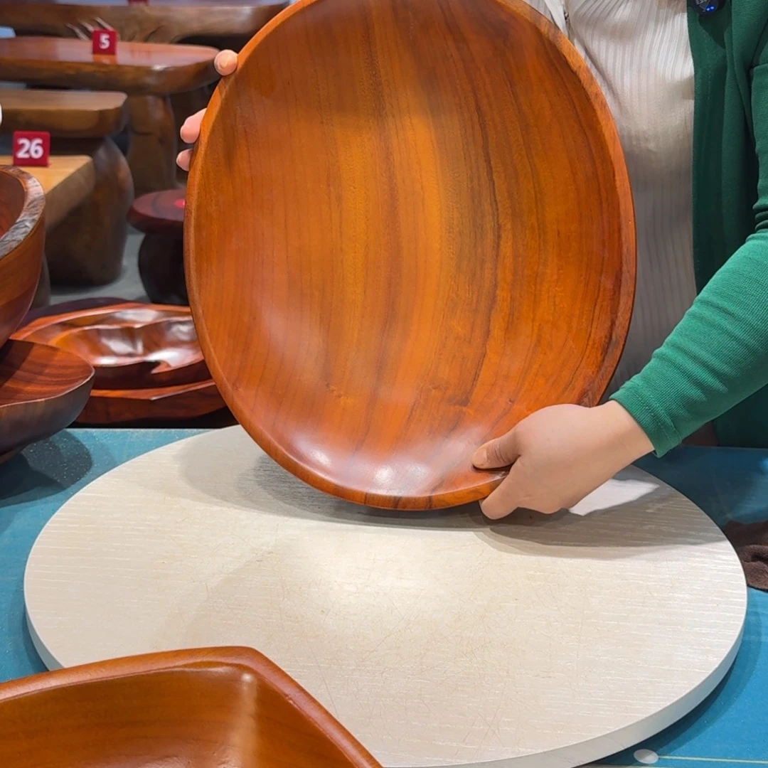 木福利果盘 39.5*33.3*6.5 香樟实木