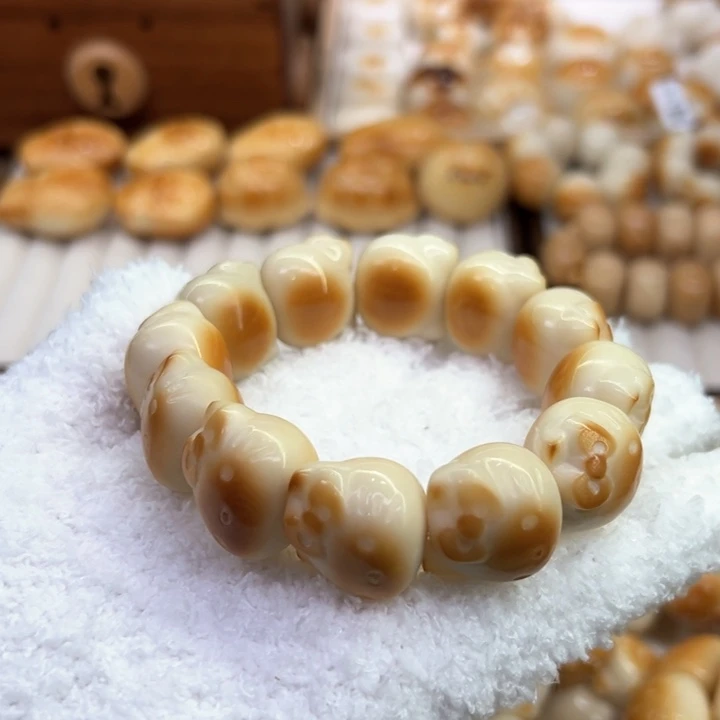 手串菩提根/象牙果50 象牙果原果雕刻炭烧kt 猫微瑕