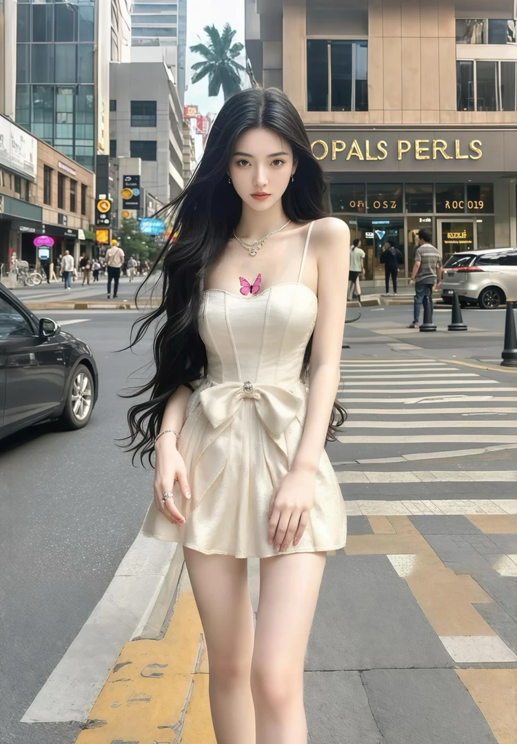 时尚气质显瘦高级吊带连衣裙子女小众别致设计感春季新款氛围感