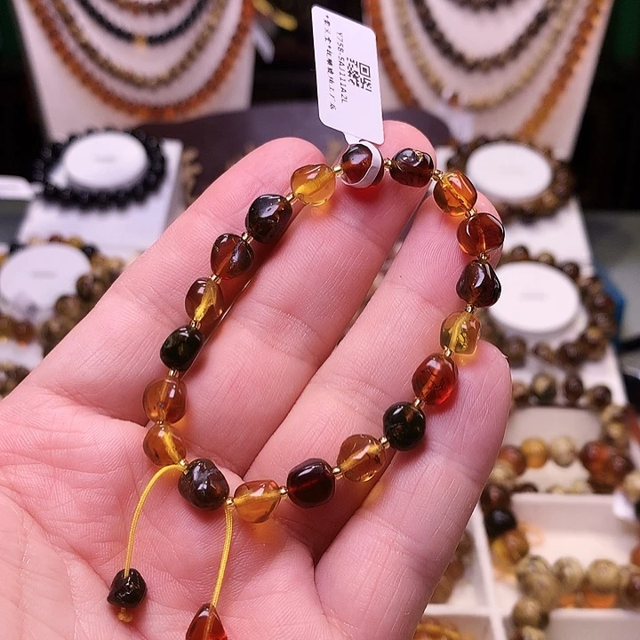 琥珀未镶嵌裸石多宝随型758