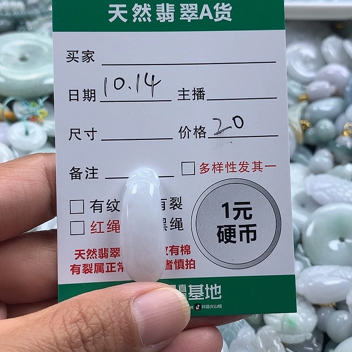 翡翠未镶嵌吊坠(不含链)