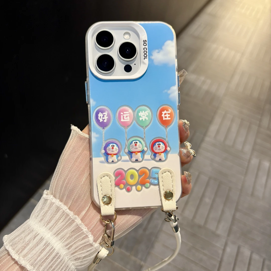 苹果/华为/oppo/vivo/小米 好运常在适用iPhone16/17彩银手机壳