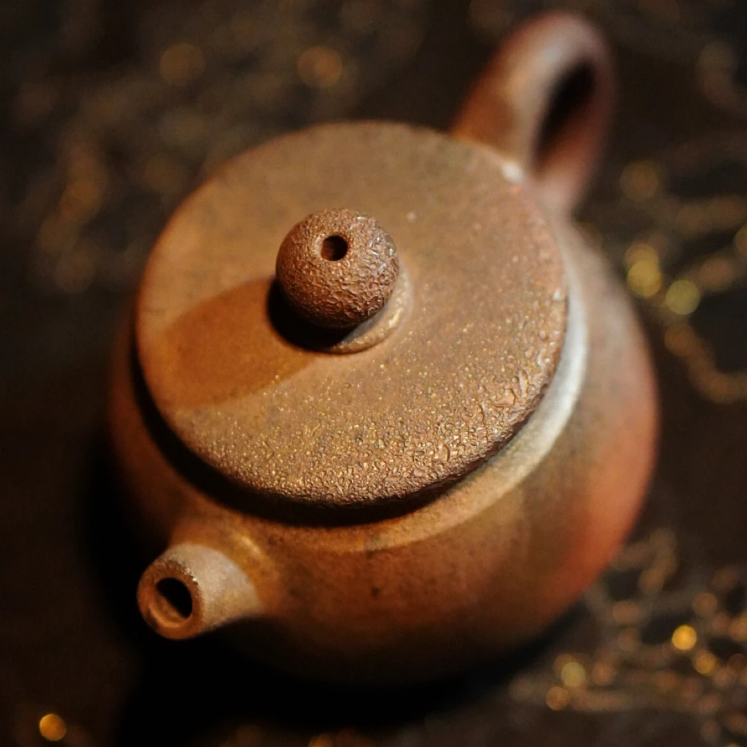 【陶点茶Yun】建水紫陶紫泥柴烧纯柴烧裸烧落灰碳化火彩火痕正柴烧