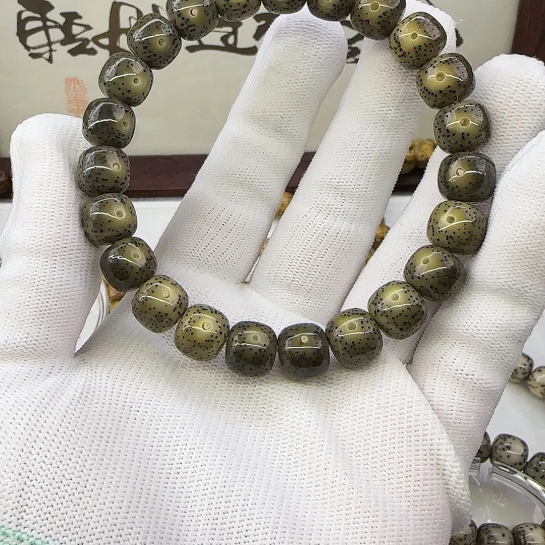 手串星月菩提卡10.5绿幽灵散星