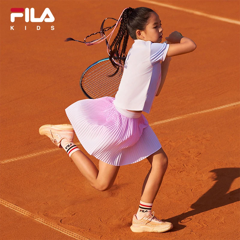 【斐乐儿童网球】2025夏季中大童时尚潮流室外运动苏珊裙K12G523346