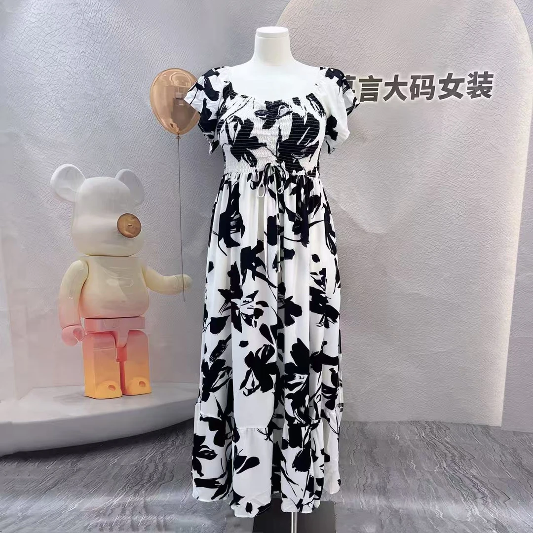 9320印花长款连衣裙