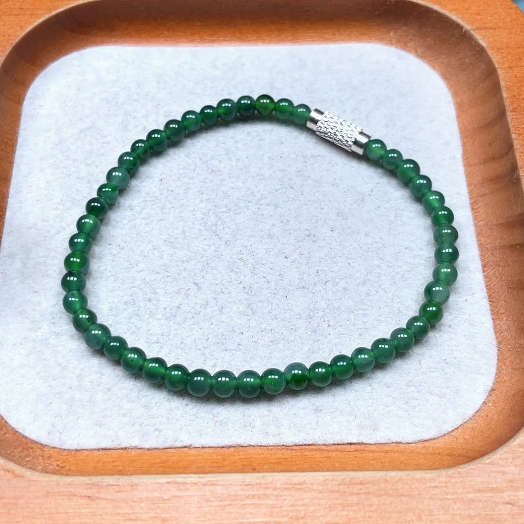 翡翠未镶嵌颈饰小米珠串