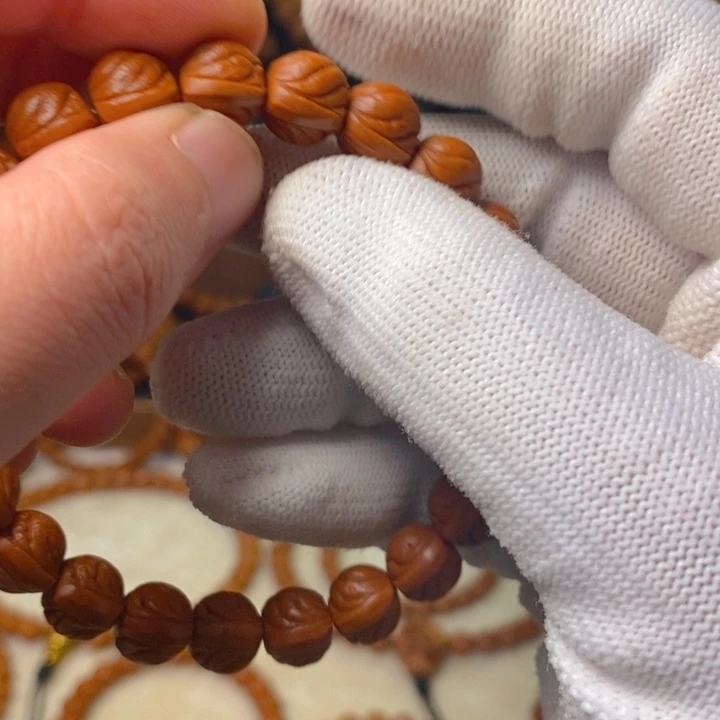 用***4手串桃核秦岭龙纹桃核