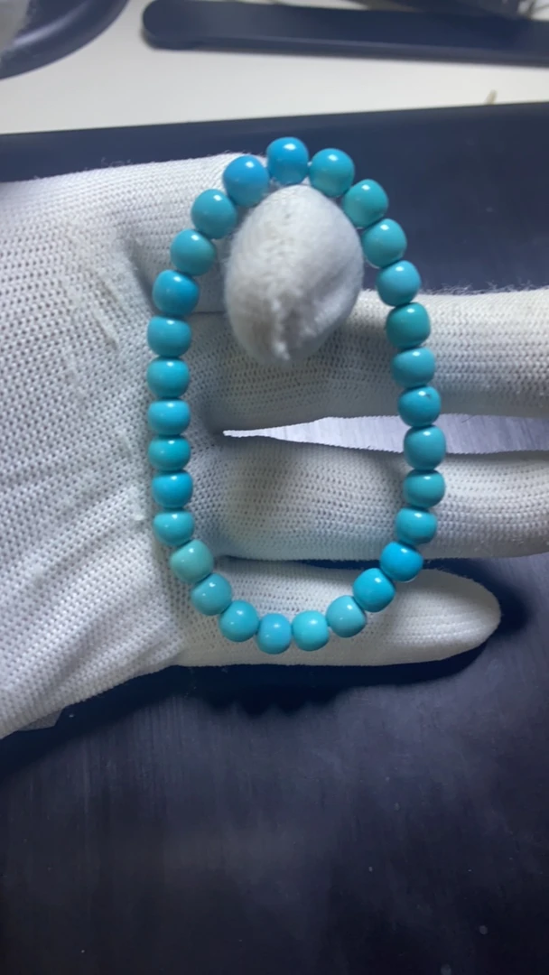 塑料仿绿松石手串