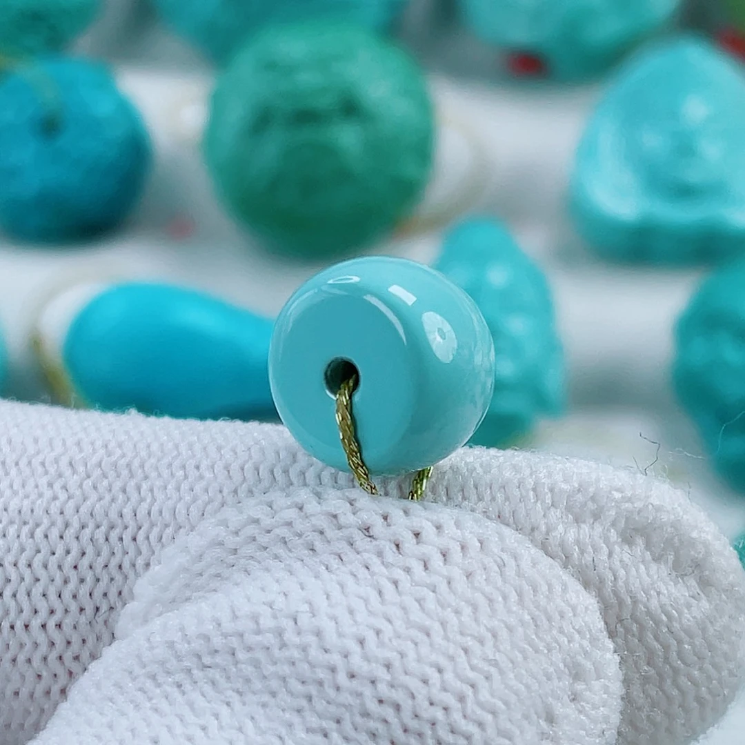 绿松石未镶嵌车挂直径10.7