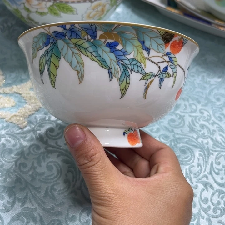 瓷片荔枝五寸碗六个