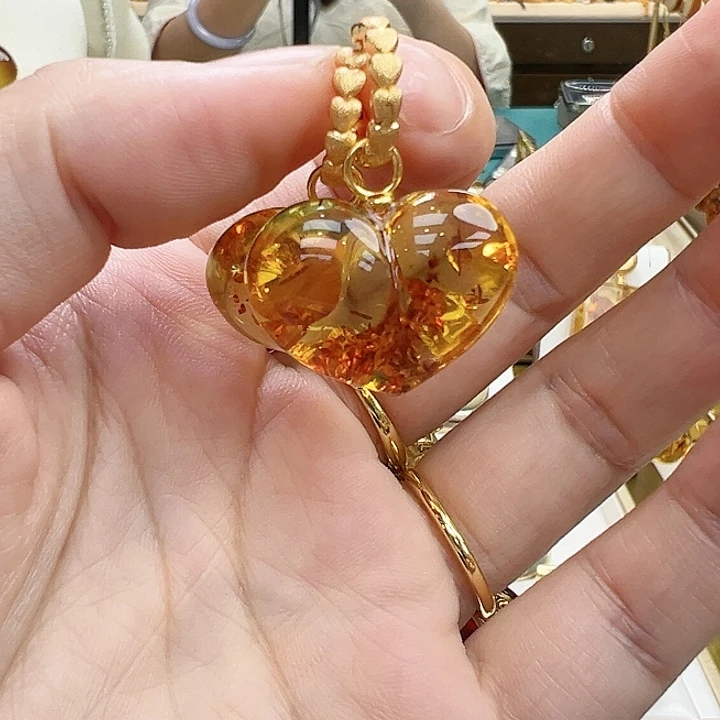 琥珀银S925镶嵌珠宝奇石
