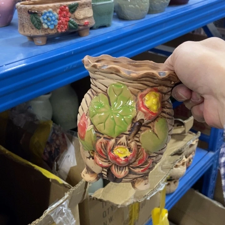 陶瓷花盆单场满9.9发10.5*13