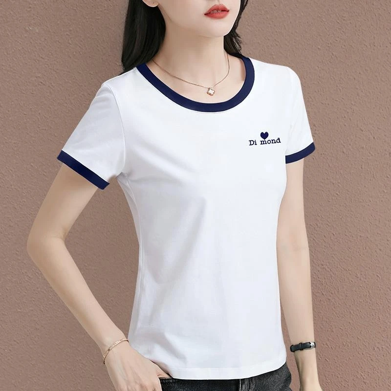 大码显瘦短袖T恤女夏装2025新款欧货爆款胖mm妈妈宽松休闲上衣女