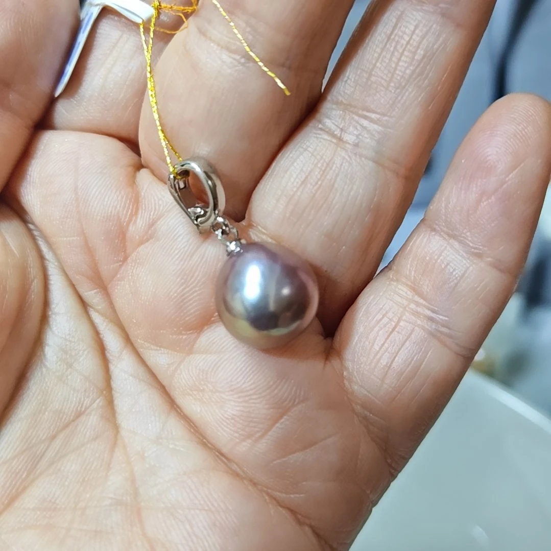 银S925镶嵌淡水珍珠颈饰