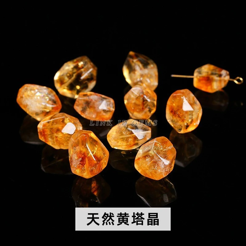 天然黄塔晶随形珠(颗)多样性发一