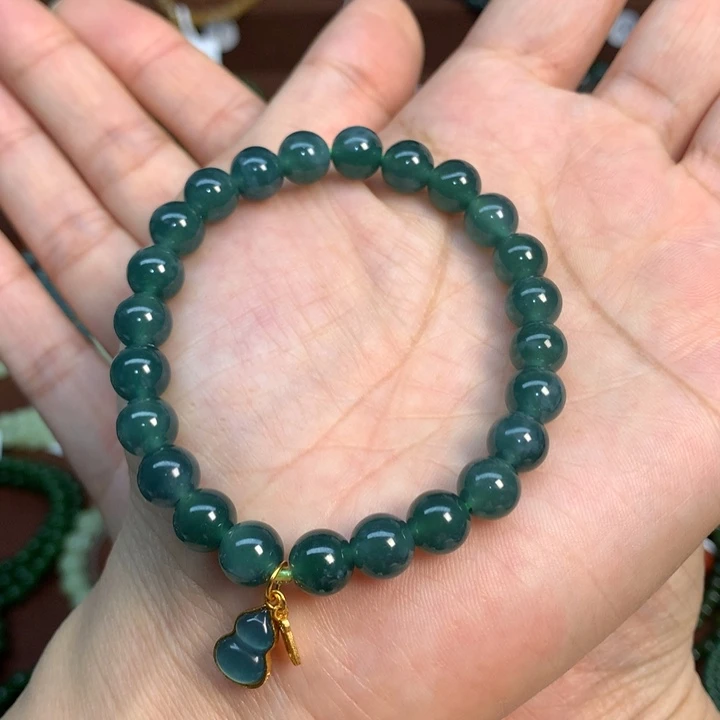 银S925镶嵌手链翡翠2223