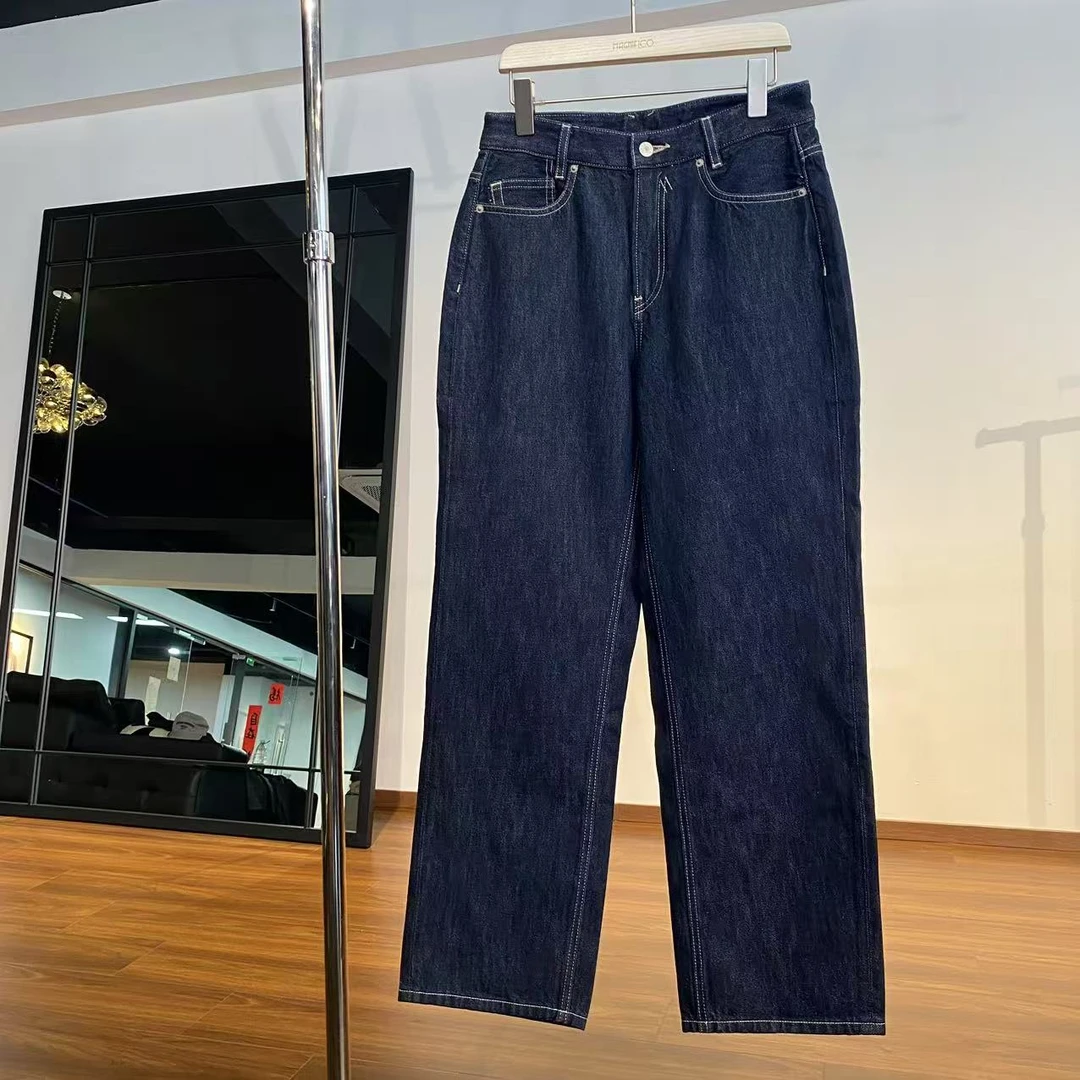 MNFK  日本冈山牛仔 蓝色直筒牛仔裤  K0672