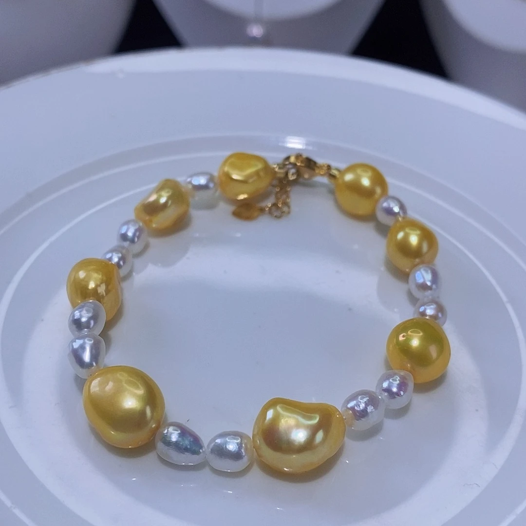 淡水珍珠手链合金