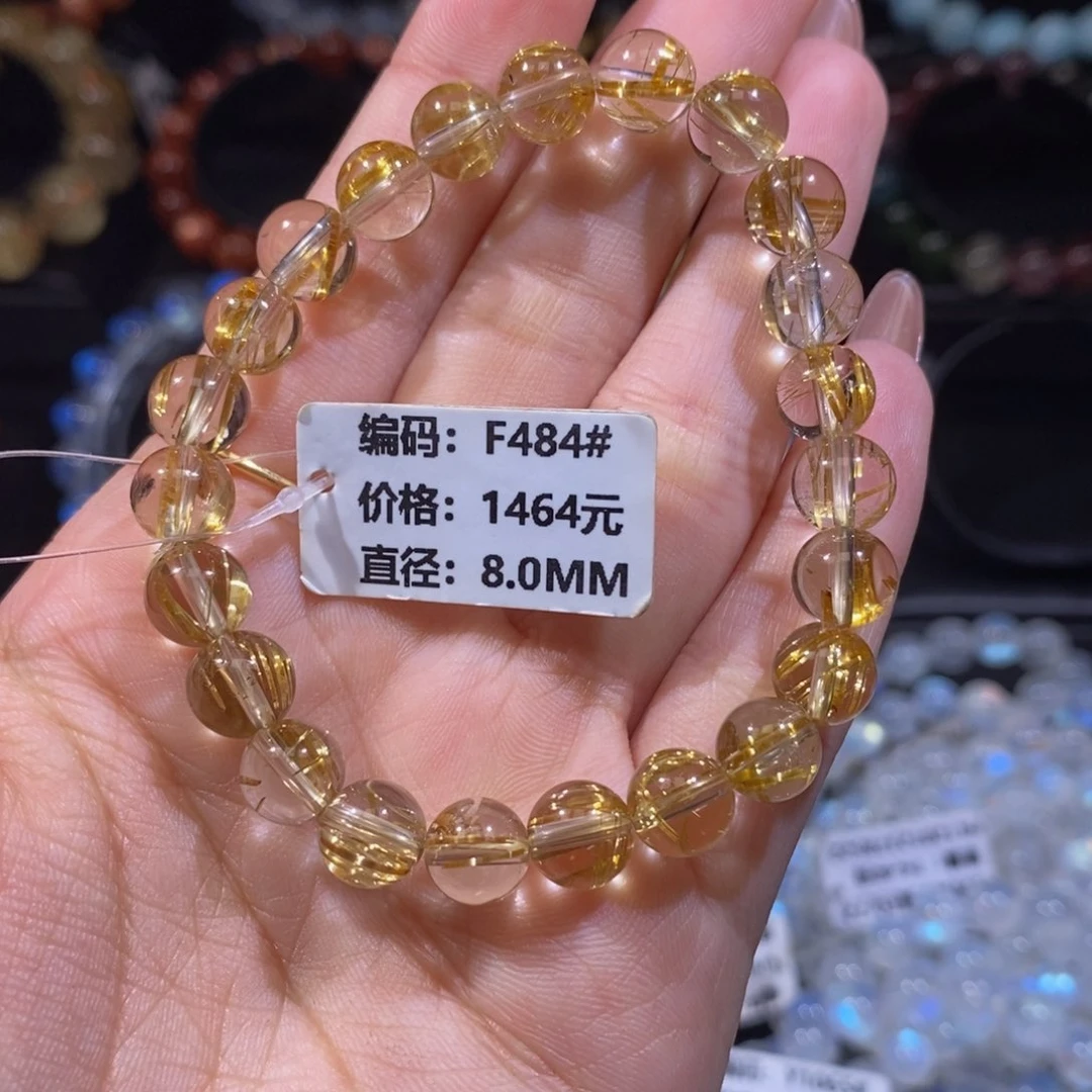 发晶手链未镶嵌F484#8mm