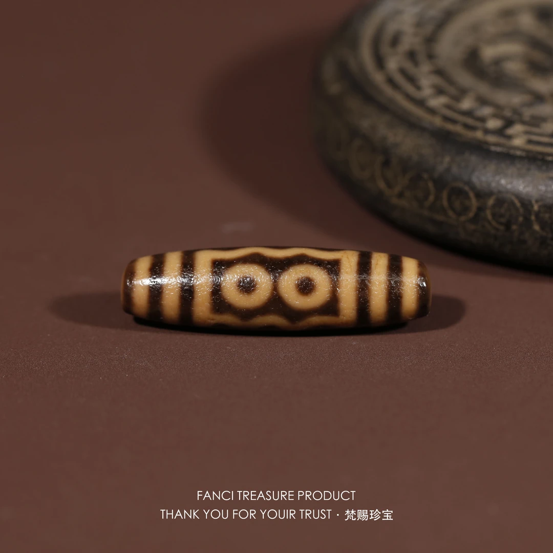 梵赐珍宝·【梵藏手工珠】宝盖五眼47.2x13mm天珠吊坠