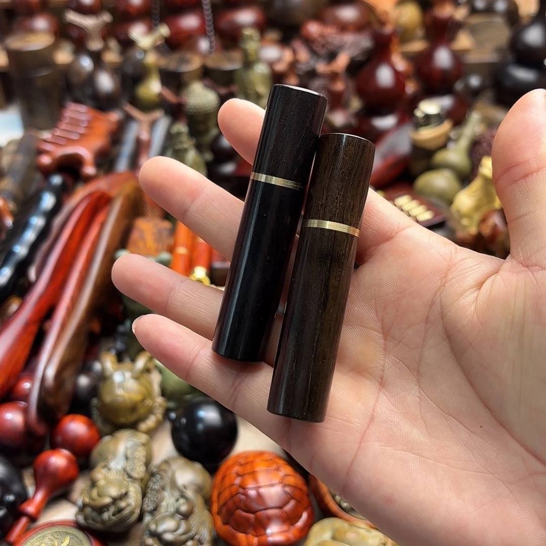 木紫光檀木的小牙签筒