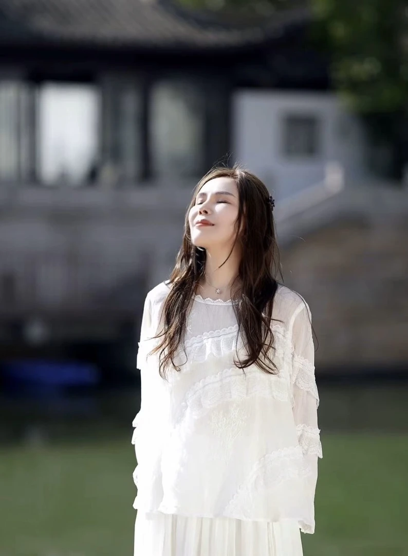 8391蕾丝气质长袖时尚百搭春季泡泡袖宽松上衣