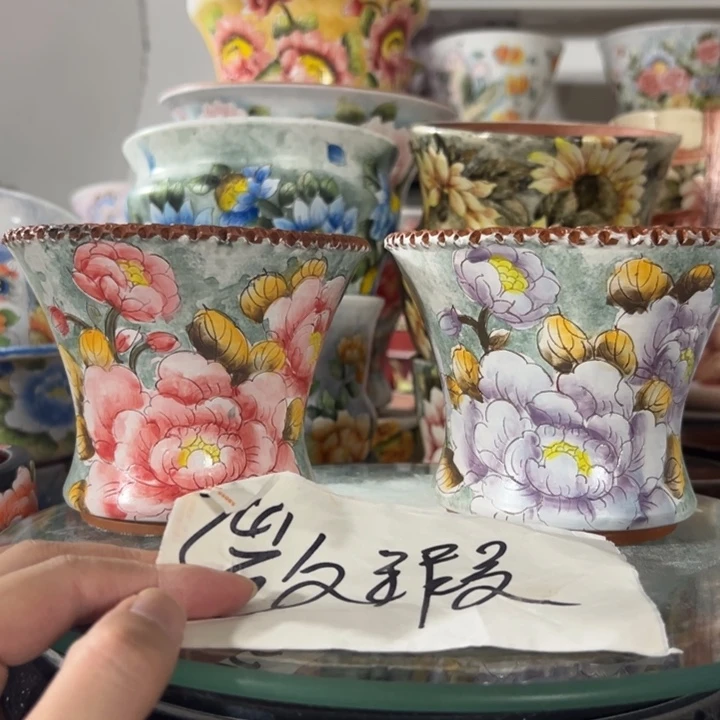 窦***窦景德镇手绘花盆满38包邮偏远地区除外