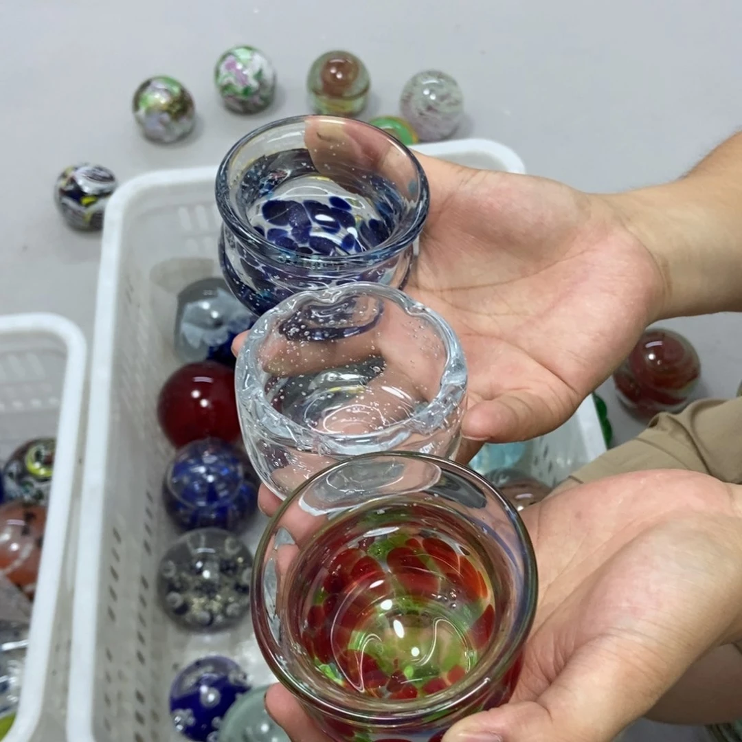 琉璃手工艺品精品3个
