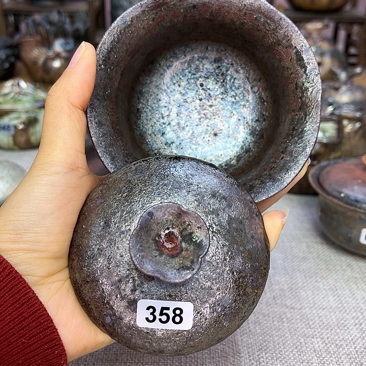 裸柴烧陶瓷手工茶器