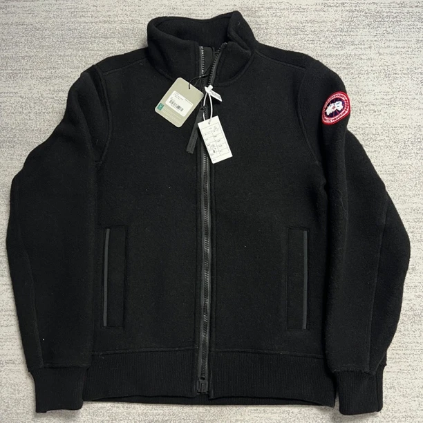 未使用 CANADA GOOSE 加拿大鹅 黑色Lawson羊毛抓绒立领外套 S/XL