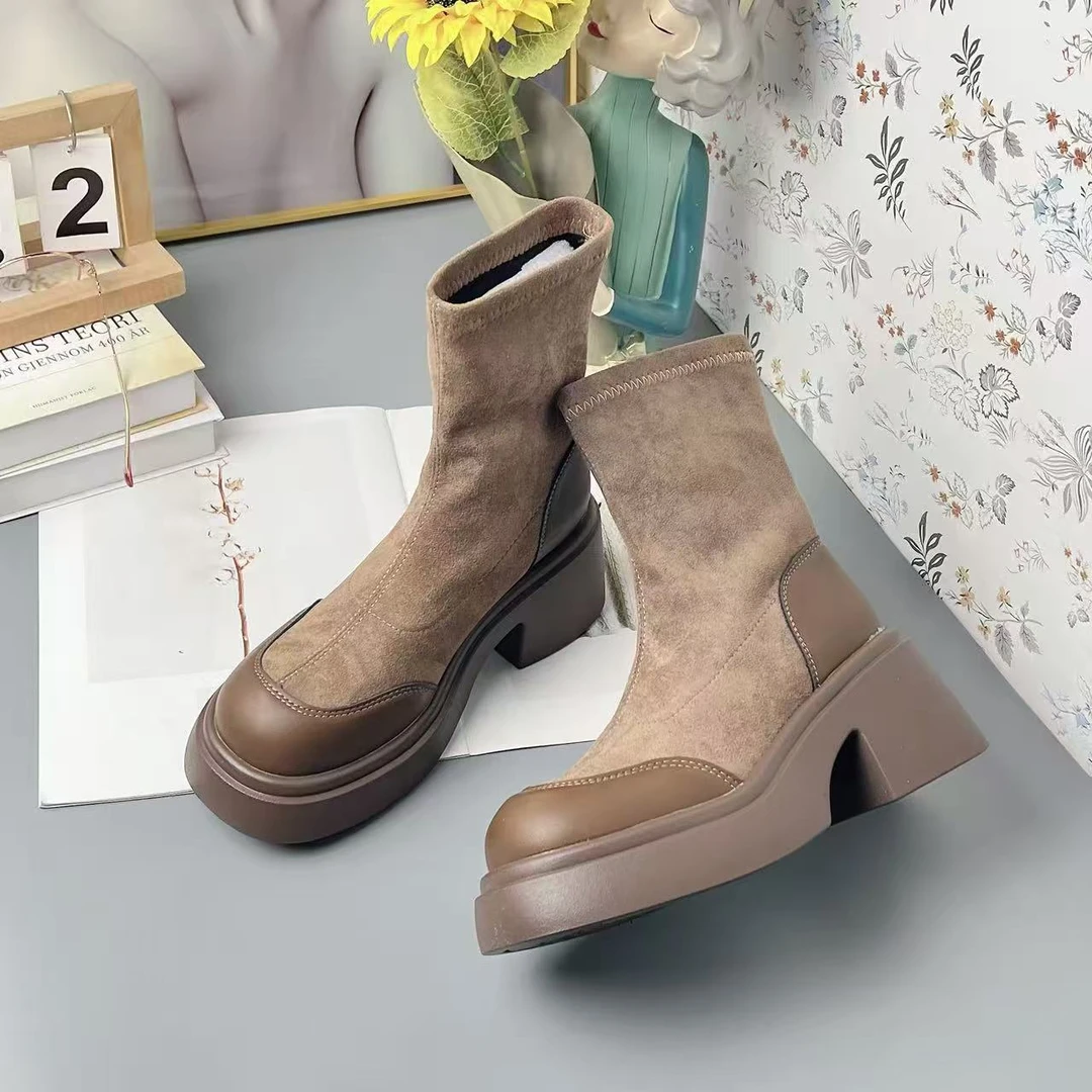 33166  新款时尚百搭英伦风韩版瘦瘦靴四季款