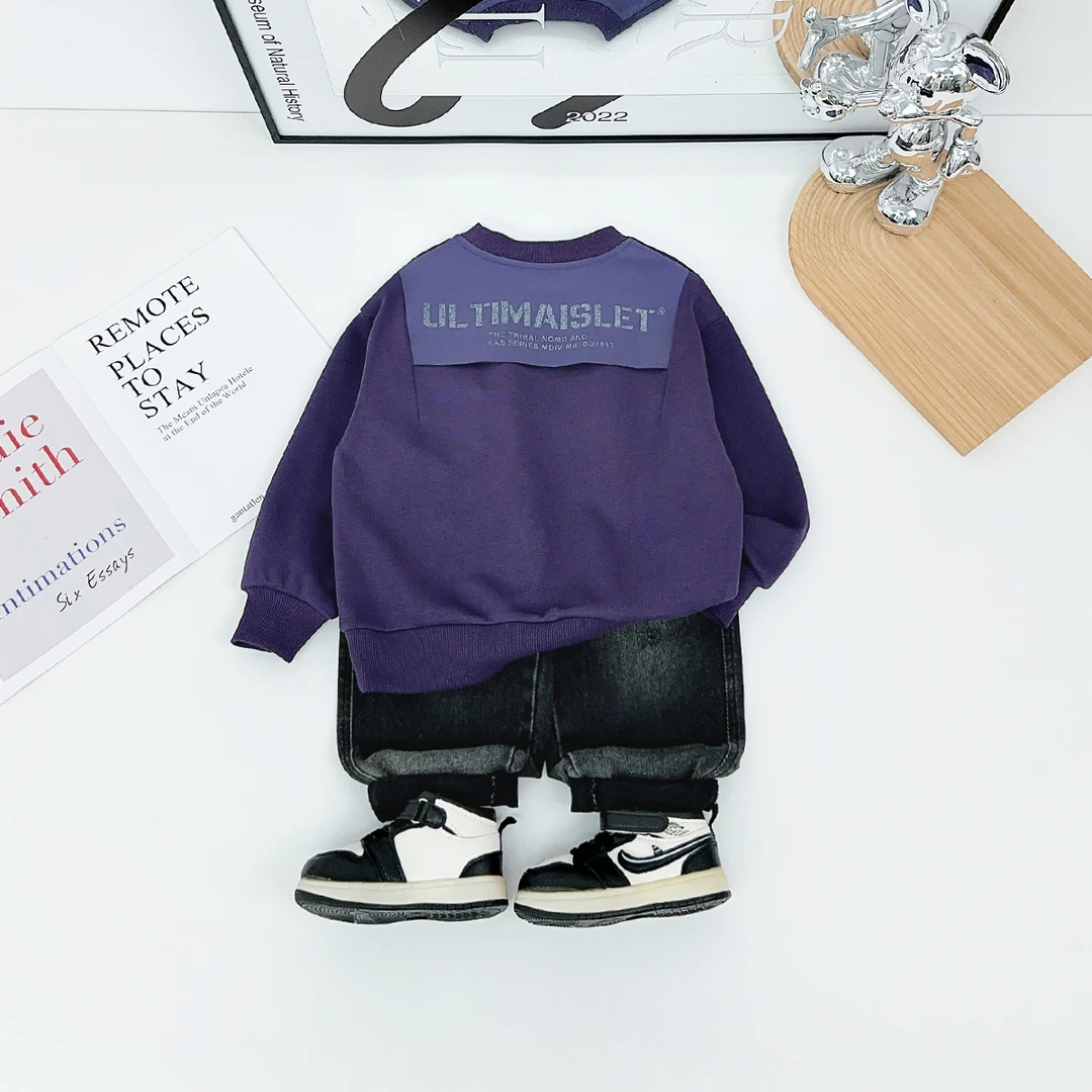 儿童卫衣长袖2025新款韩版男童秋季上衣时尚 WG28638悠悠童话童装