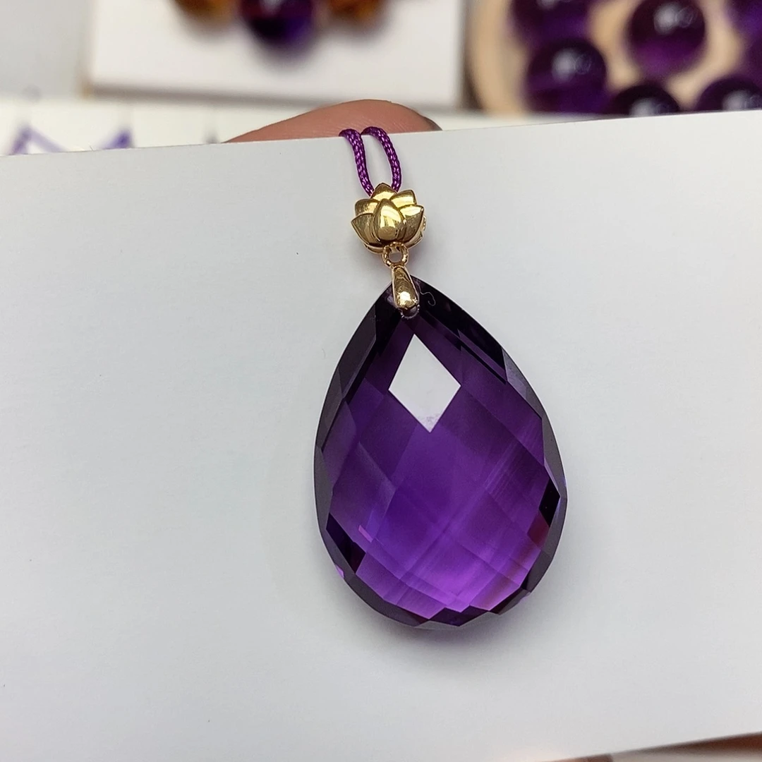 吊坠(赠链)18K金镶嵌紫晶