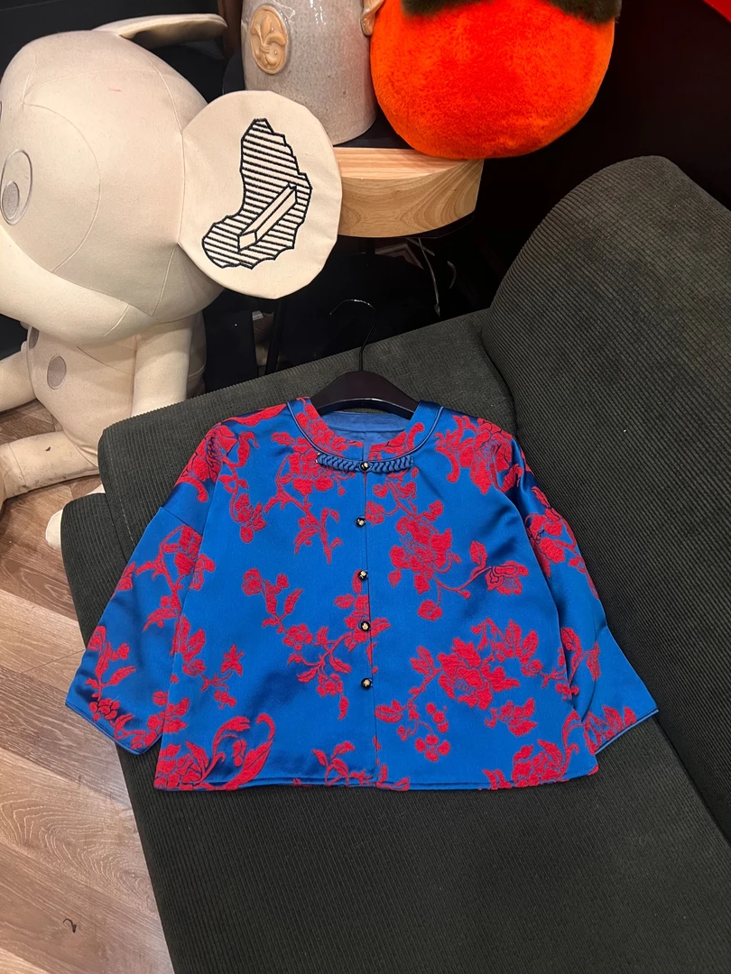 【琨萱】“兰亭序”2025男童春款新款新中式国风织锦缎外套 SS67S013