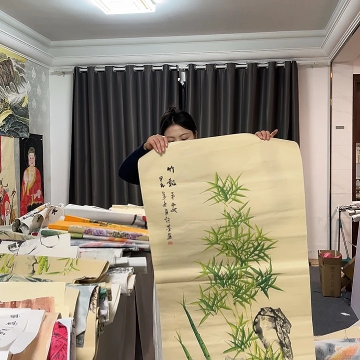 国画作品原文春山秋风一缕