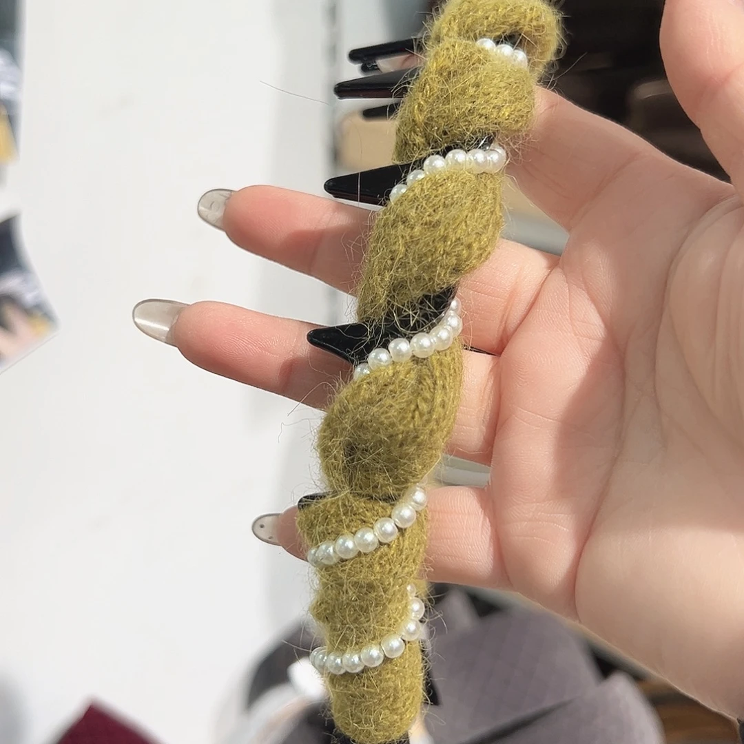 非金属绿色珠珠发箍