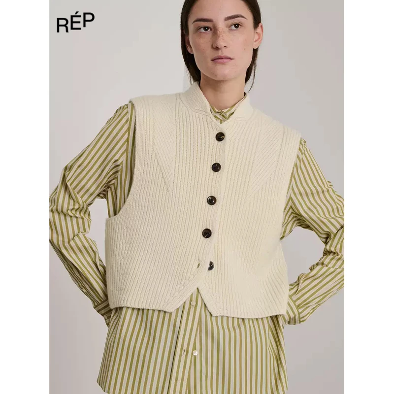 SOEUR设计师品牌米色无袖针织开衫25SS TheREPUBLIQUE女装买手店